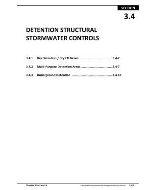 Detention Structural Stormwater Controls