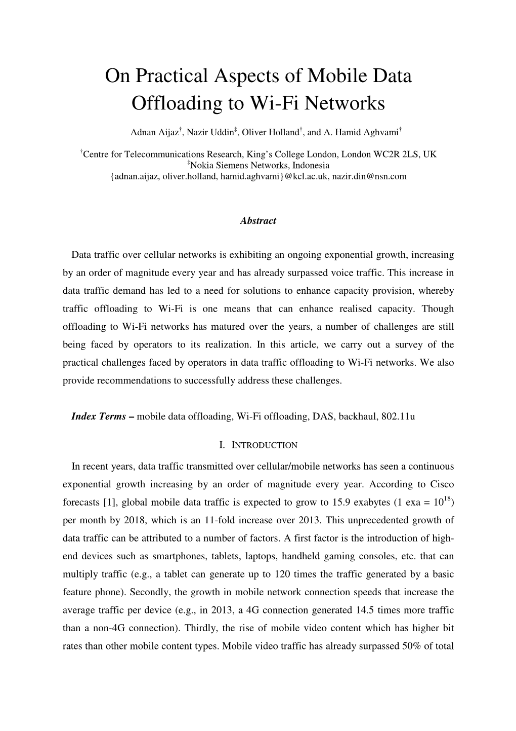 On Practical Aspects of Mobile Data Offloading to Wi-Fi Networks