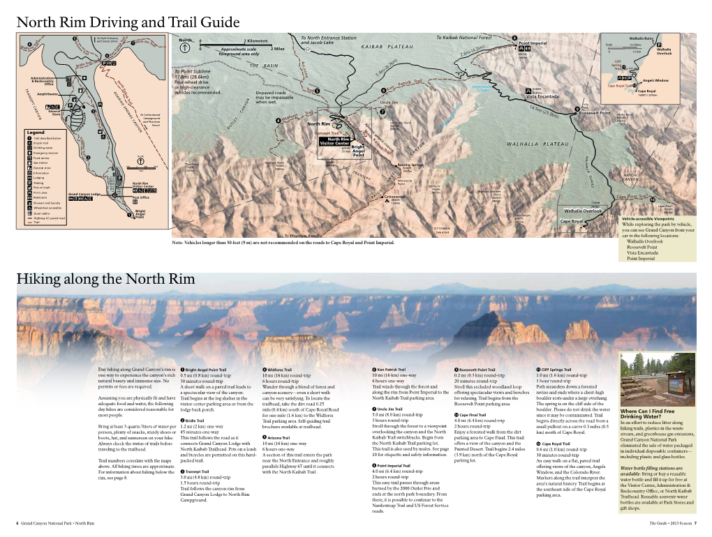 Hiking Along the North Rim North Rim Driving and Trail Guide