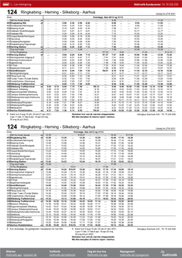 Herning - Silkeborg - Aarhus Gyldig Fra 27/6 2021 Zone Hverdage, Ikke 24/12 Og 31/12 580 Fra Hvide Sande an