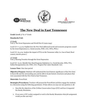 The New Deal in East Tennessee