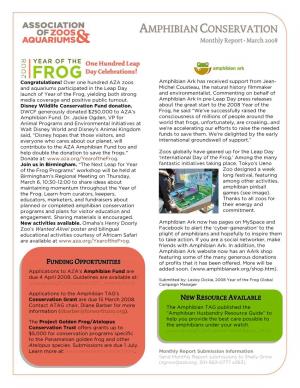 Amphibian Newsletter March 2008