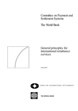 General Principles for International Remittance Services