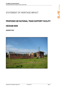 Proposed Qr National Train Support Facility Hexham