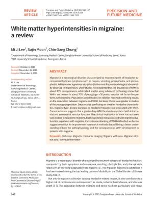 White Matter Hyperintensities in Migraine: a Review