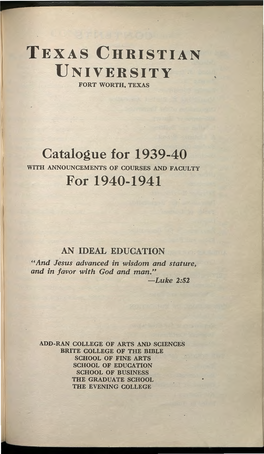 Catalogue for 1939-40 for 1940-1941