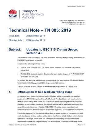 ESC 215 Transit Space, Version 4.9