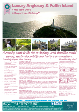 Luxury Anglesey & Puffin Island