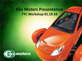 Elio Motors Presentation