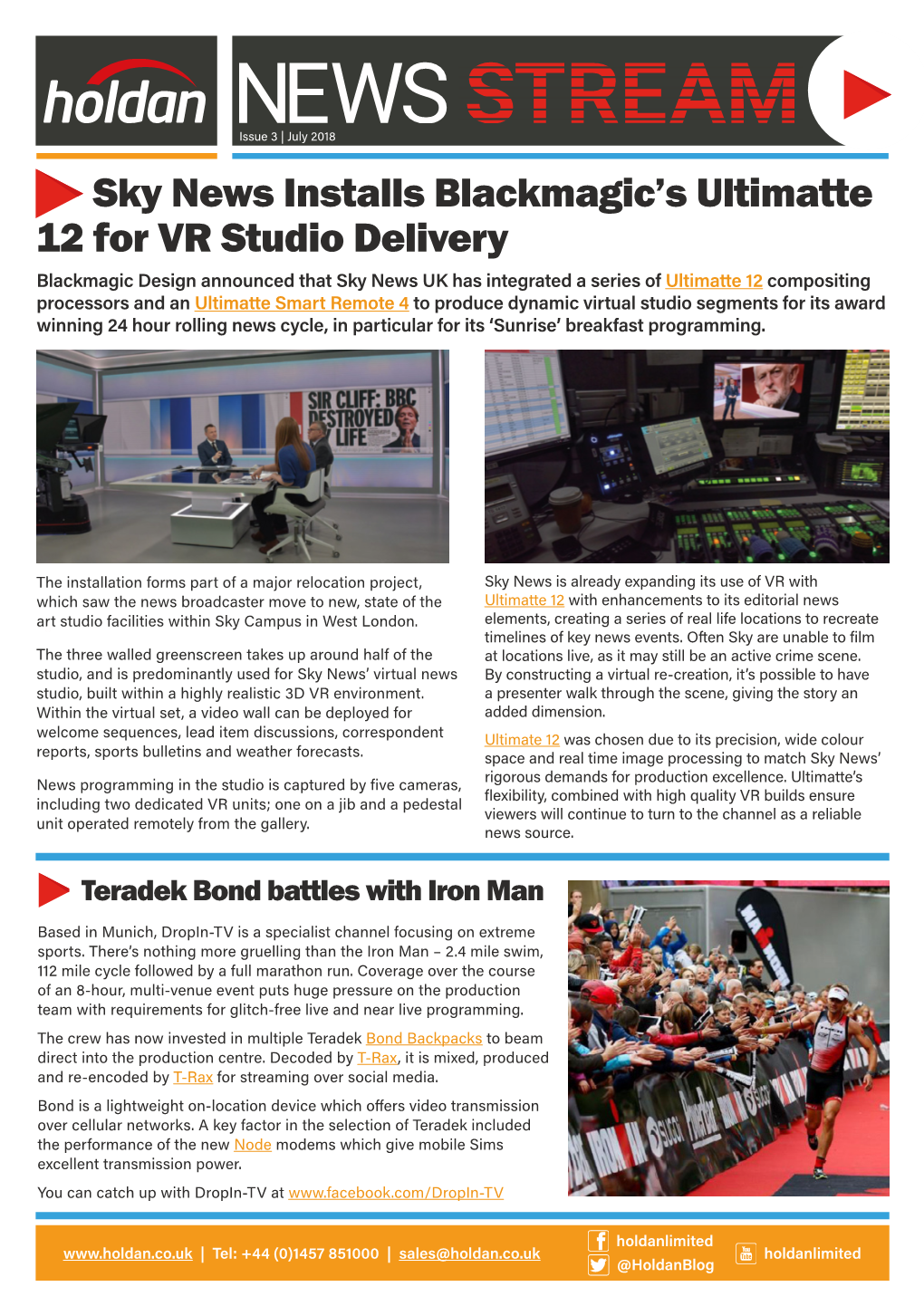 Sky News Installs Blackmagic's Ultimatte 12 for VR Studio Delivery