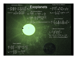 Exoplanets Finding Extrasolar Planets
