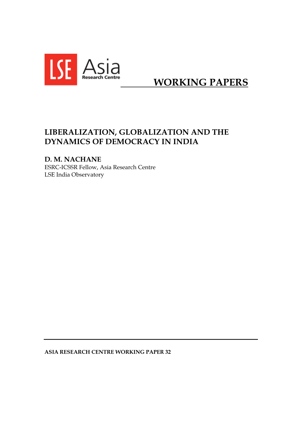 MARKETIZATION__DEMOCRACY LSE Working Paper