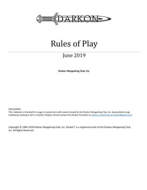 Rules of Play June 2019