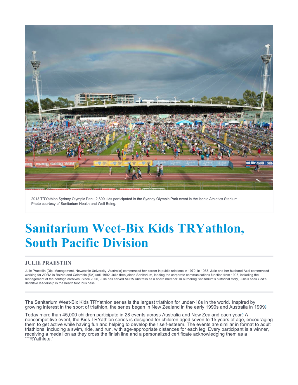 Sanitarium Weet-Bix Kids Tryathlon, South Pacific Division