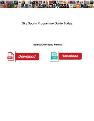 Sky Sports Programme Guide Today