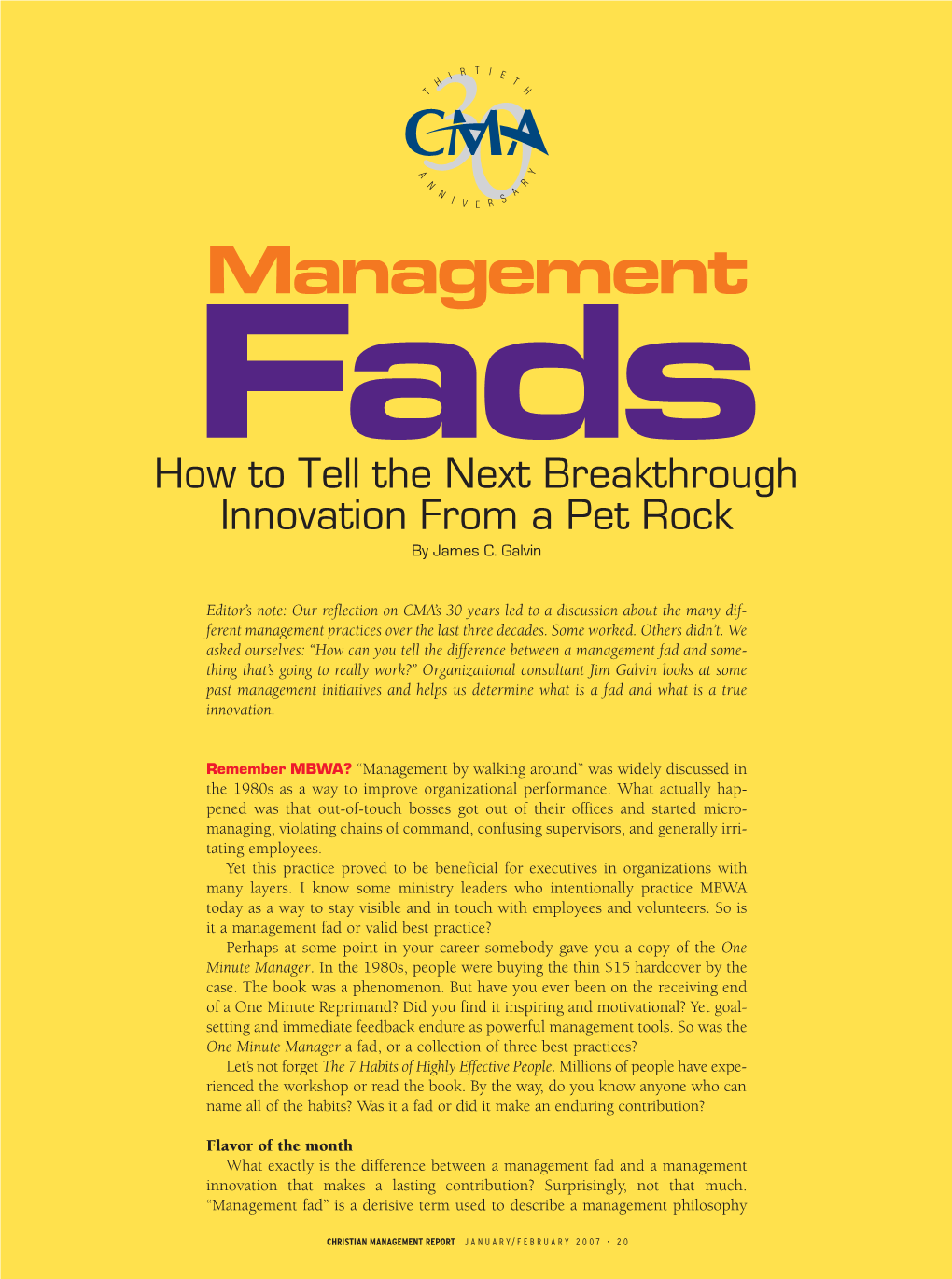 Management Fads the Last Between a Management Fad and a Valid Management Practice