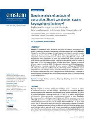 Genetic Analysis of Products of Conception. Should We Abandon
