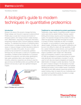 A Biologist's Guide to Modern Techniques in Quantitative