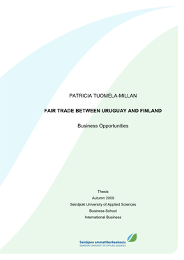 Patricia Tuomela-Millan Fair Trade Between Uruguay