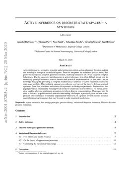 Active Inference on Discrete State-Spaces – a Synthesis