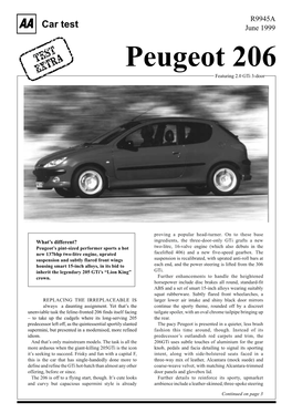Peugeot 206 EXTRA Featuring 2.0 Gti 3-Door