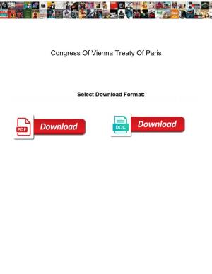 Congress-Of-Vienna-Treaty-Of-Paris.Pdf
