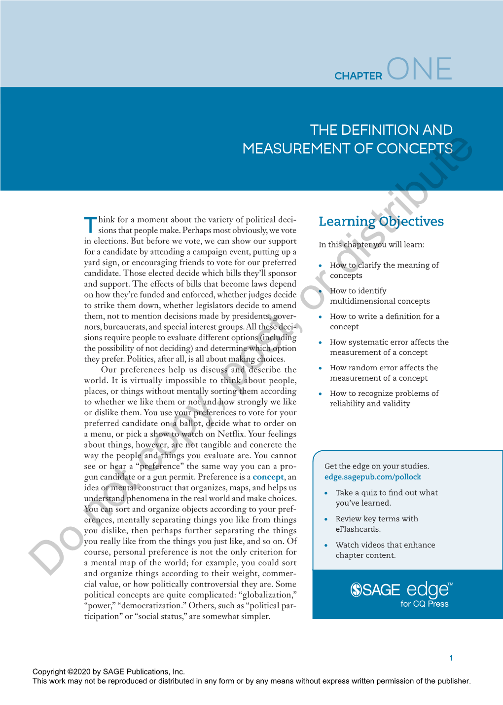 The Definition and Measurement of Concepts