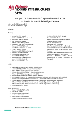 Rapport De La Réunion De L'organe De Consultation Du