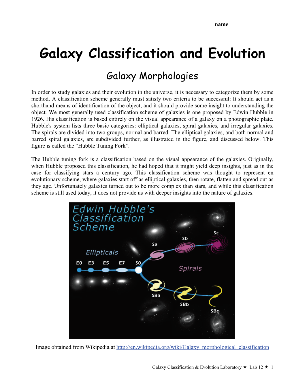 Galaxy Classification and Evolution