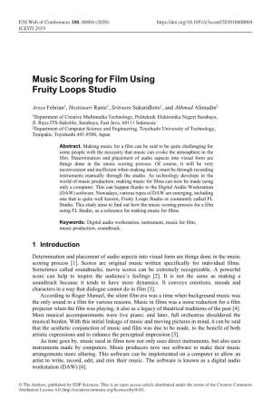 Music Scoring for Film Using Fruity Loops Studio