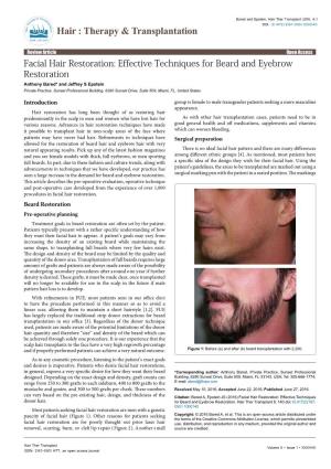 Facial Hair Restoration: Effective Techniques for Beard and Eyebrow