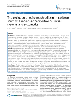 The Evolution of Euhermaphroditism in Caridean Shrimps