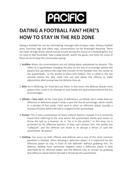 Dating a Football Fan? Here’S How to Stay in the Red Zone
