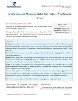 Smartphone and Musculoskeletal Risk Factors: a Systematic Review