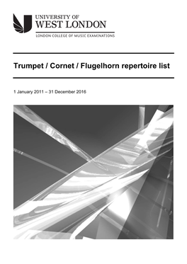Trumpet / Cornet / Flugelhorn Repertoire List