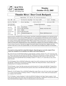 Thunder River / Deer Creek Backpack