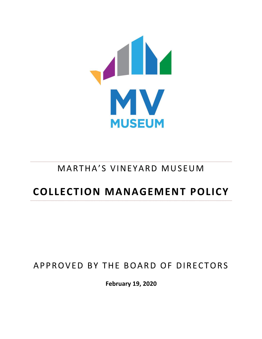 Collection Management Policy