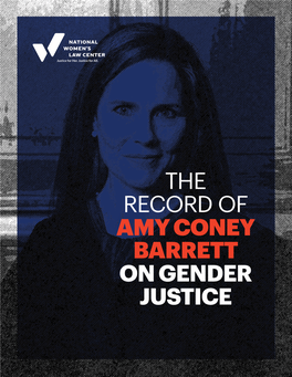 The Record of Amy Coney Barrett on Gender Justice
