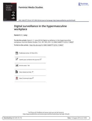 Digital Surveillance in the Hypermasculine Workplace