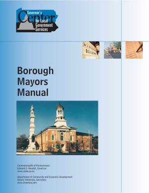 Borough Mayors Manual