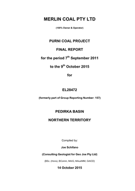 Merlin Coal Pty Ltd