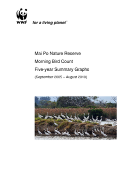 Mai Po Nature Reserve Morning Bird Count Five-Year Summary Graphs