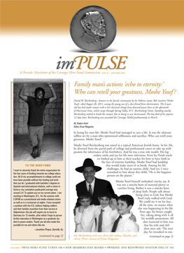 Im ULSEISSUE 31 • SEPTEMBER 2012 a Periodic Newsletter of the Carnegie Hero Fund Commission