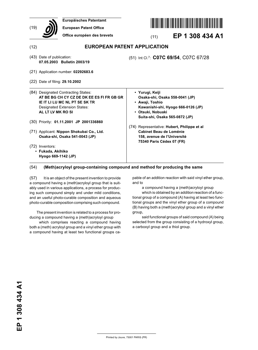 (Meth)Acryloyl Group-Containing Compound and Method for Producing the Same