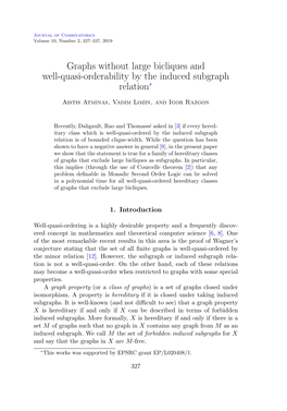 Graphs Without Large Bicliques and Well-Quasi-Orderability by the Induced Subgraph Relation∗