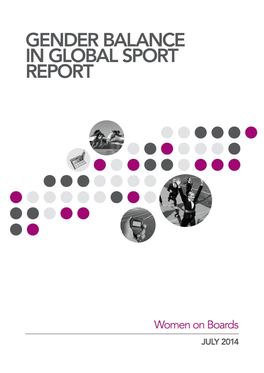 Gender Balance in Global Sport Report