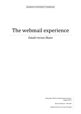 The Webmail Experience Gmail Versus Share