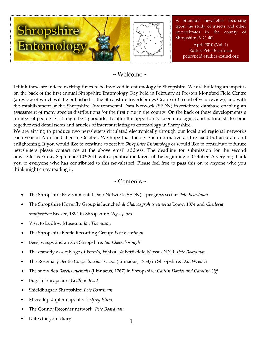 Shropshire Entomology Issue 1.Pdf