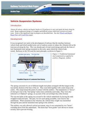 Vehicle Suspension Systems