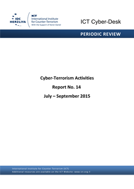 Cyber-Terrorism Activities Report No. 14 July – September 2015
